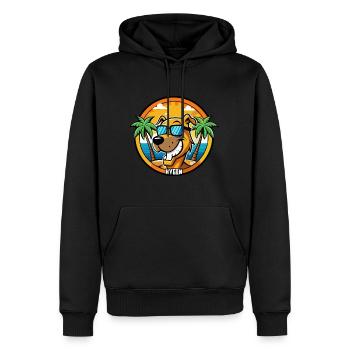 Hygen Hound Chien Race Dessin Animé Lunettes De Soleil Plage - Sweat à capuche Premium bio Homme - noir - Devant - Nico (187cm)