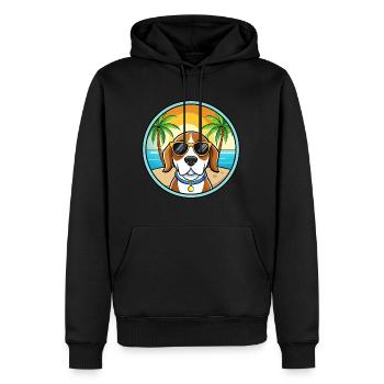Kerry Beagle Chien Race Dessin Animé Lunettes de Soleil Plage - Sweat à capuche Premium bio Homme - noir - Devant - Nico (187cm)