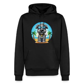 Kerry Blue Terrier Hunderasse Cartoon Sonnenbrille - Männer Premium Bio Hoodie - Schwarz - Vorne - Nico (187cm)