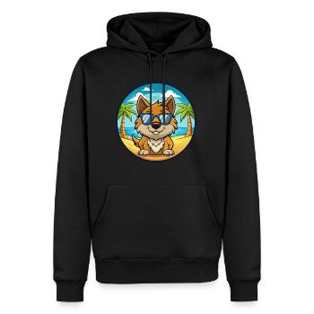 Kanni Chien Race Dessin Animé Lunettes De Soleil Plage - Sweat à capuche Premium bio Homme - noir - Devant - Nico (187cm)
