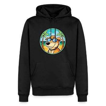 Koolie Chien Race Dessin Animé Lunettes de Soleil Plage - Sweat à capuche Premium bio Homme - noir - Devant - Nico (187cm)