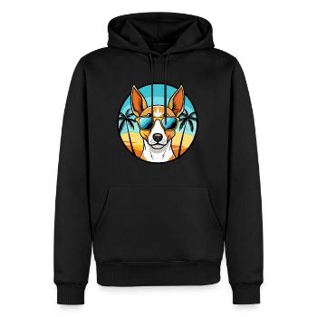 Ibizan Hound Chien Race Dessin Animé Lunettes De Soleil Plage - Sweat à capuche Premium bio Homme - noir - Devant - Nico (187cm)