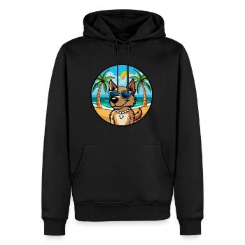 Magyar Agar Chien Race Dessin Animé Lunettes de soleil Plage - Sweat à capuche Premium bio Homme - noir - Devant - Nico (187cm)