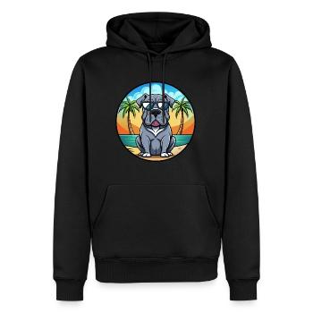 Neapolitanische Dogge Hunderasse Cartoon Sonnenbrille - Männer Premium Bio Hoodie - Schwarz - Vorne - Nico (187cm)
