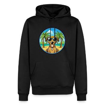 Polonais Chien Chien Race Dessin Animé Lunettes De Soleil Plage - Sweat à capuche Premium bio Homme - noir - Devant - Nico (187cm)