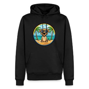 Pointer Chien Race Dessin Animé Lunettes De Soleil Plage - Sweat à capuche Premium bio Homme - noir - Devant - Nico (187cm)