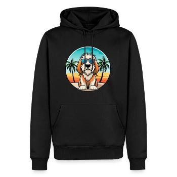 Petit Basset Griffon Vendéen Race De Chien Dessin Animé - Sweat à capuche Premium bio Homme - noir - Devant - Nico (187cm)
