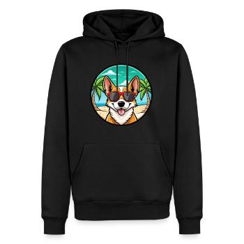 Lunettes de soleil de dessin animé de race de chien Podengo portugais - Sweat à capuche Premium bio Homme - noir - Devant - Nico (187cm)