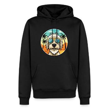 Spinone Italiano Race De Chien Dessin Animé Lunettes De Soleil Plage - Sweat à capuche Premium bio Homme - noir - Devant - Nico (187cm)