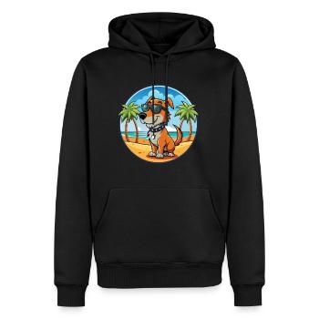 Polnische Jagdhund Hund Rasse Cartoon Sonnenbrille - Männer Premium Bio Hoodie - Schwarz - Vorne - Nico (187cm)