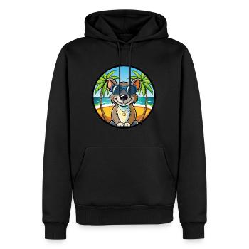 Ratonero Murciano Race Chien Dessin Animé Lunettes De Soleil Plage - Sweat à capuche Premium bio Homme - noir - Devant - Nico (187cm)