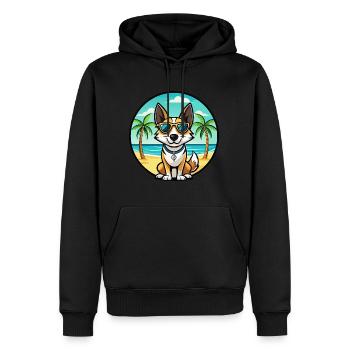 Toy Fox Terrier Chien Race Dessin Animé Lunettes De Soleil Plage - Sweat à capuche Premium bio Homme - noir - Devant - Nico (187cm)