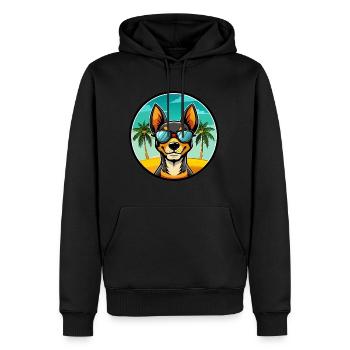 Spielzeug Manchester Terrier Hunderasse Cartoon Strand - Männer Premium Bio Hoodie - Schwarz - Vorne - Nico (187cm)