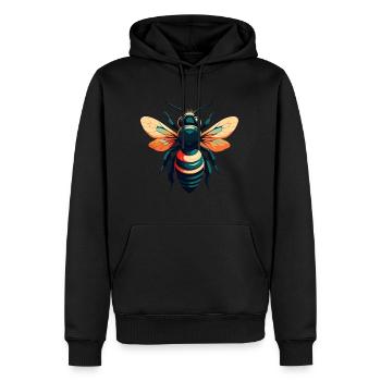 Biene Cartoon Figur Buntes Haustier Tier - Männer Premium Bio Hoodie - Schwarz - Vorne - Nico (187cm)