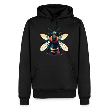 Biene Cartoon Figur Buntes Haustier Tier - Männer Premium Bio Hoodie - Schwarz - Vorne - Nico (187cm)