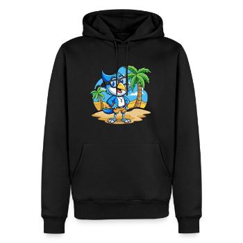 Lunettes de soleil Blue Jay Funny Cartoon Summer Beach - Sweat à capuche Premium bio Homme - noir - Devant - Nico (187cm)