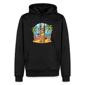 Camel Funny Cartoon Summer Beach Sunglasses - Men’s Premium Organic Hoodie - black - Front - Nico (187cm)