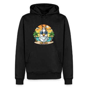 Albatross Funny Cartoon Lunettes de soleil de plage d’été - Sweat à capuche Premium bio Homme - noir - Devant - Nico (187cm)