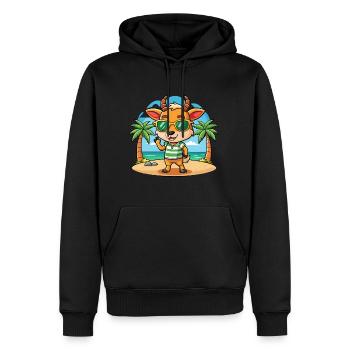 Lunettes de soleil de plage d’été de dessin animé drôle d’antilope - Sweat à capuche Premium bio Homme - noir - Devant - Nico (187cm)