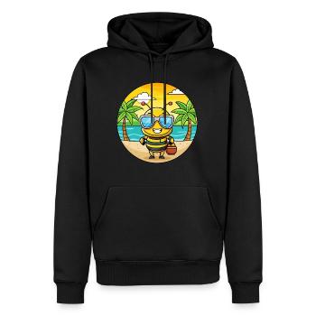 Biene Lustige Cartoon Sommer Strand Sonnenbrille - Männer Premium Bio Hoodie - Schwarz - Vorne - Nico (187cm)