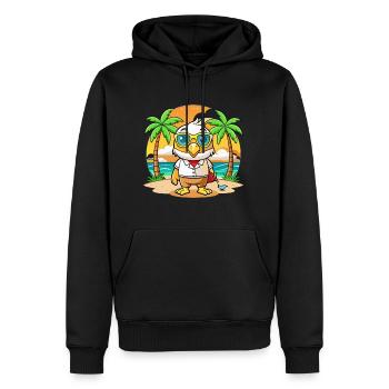 Hawk Lustige Cartoon Sommer Strand Sonnenbrille - Männer Premium Bio Hoodie - Schwarz - Vorne - Nico (187cm)