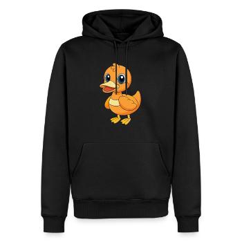 Canard Mignon Mascotte Personnage De Dessin Animé Kawaii - Sweat à capuche Premium bio Homme - noir - Devant - Nico (187cm)