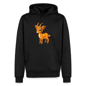 Antilope Mignon Mascotte Personnage De Dessin Animé Kawaii - Sweat à capuche Premium bio Homme - noir - Devant - Nico (187cm)