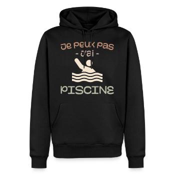 Ich kann kein Schwimmbad haben - Männer Premium Bio Hoodie - Schwarz - Vorne - Nico (187cm)
