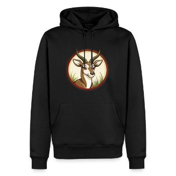 Impala Bunte Kawaii Cartoon Figur Clipart - Männer Premium Bio Hoodie - Schwarz - Vorne - Nico (187cm)