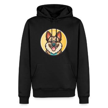 Carpathian Shepherd Dog Breed Funny Cartoon Kawaii - Men’s Premium Organic Hoodie - black - Front - Nico (187cm)