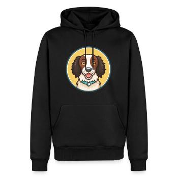 Stabyhoun Chien Race Dessin animé Kawaii Clipart Animal - Sweat à capuche Premium bio Homme - noir - Devant - Nico (187cm)