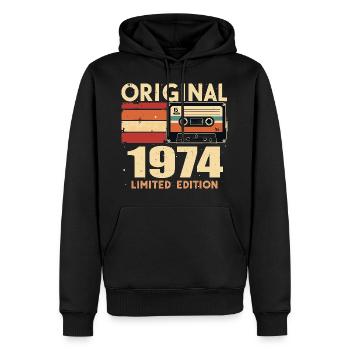 Geburtstag 1974 - Legendär Seit 1974 Geschenk 1974 - Männer Premium Bio Hoodie - Schwarz - Vorne - Nico (187cm)
