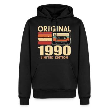 Geburtstag 1990 - Legendär Seit 1990 Geschenk 1990 - Männer Premium Bio Hoodie - Schwarz - Vorne - Nico (187cm)