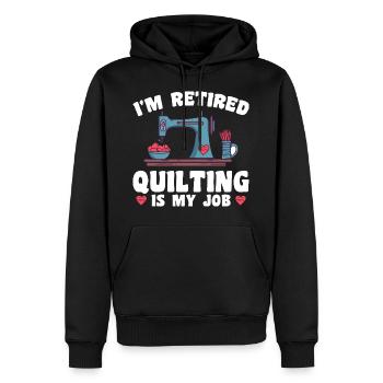 Quilten Frauen Mama Oma Stich Näherin Quilter - Männer Premium Bio Hoodie - Schwarz - Vorne - Nico (187cm)