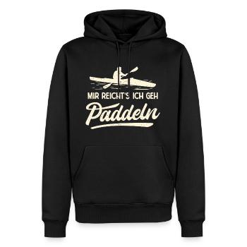 Paddeln Paddelboot Kajak Kajakfahren - Männer Premium Bio Hoodie - Schwarz - Vorne - Nico (187cm)