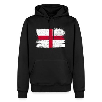 Inghilterra Bandiera Angleterre drapeau paix Vintage - Sweat à capuche Premium bio Homme - noir - Devant - Nico (187cm)