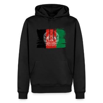 Afghanistan vieux Bandiera drapeau paix Vintage - Sweat à capuche Premium bio Homme - noir - Devant - Nico (187cm)