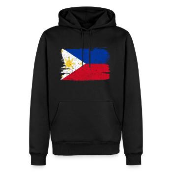 Philippinen Flagge Flagge Frieden Vintage - Männer Premium Bio Hoodie - Schwarz - Vorne - Nico (187cm)
