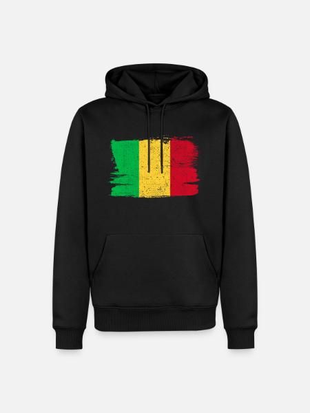 Mali Flagge Flagge Frieden Vintage - Männer Premium Bio Hoodie - Schwarz