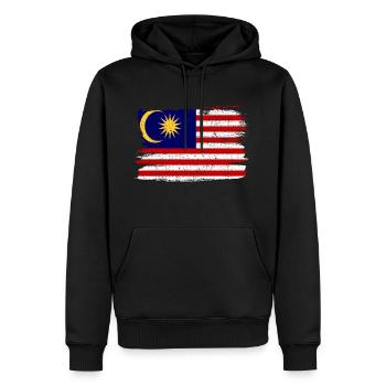 Malaysia Flagge Flagge Frieden Vintage - Männer Premium Bio Hoodie - Schwarz - Vorne - Nico (187cm)