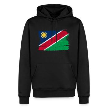 Namibia Flagge Flagge Frieden Vintage - Männer Premium Bio Hoodie - Schwarz - Vorne - Nico (187cm)