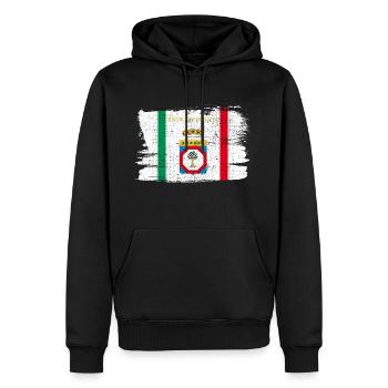 Apulien Region Italien Flagge Flagge Frieden Vintage - Männer Premium Bio Hoodie - Schwarz - Vorne - Nico (187cm)