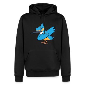 Eisvogel - Dab, dabbing, dabben, tanzen - Männer Premium Bio Hoodie - Schwarz - Vorne - Nico (187cm)