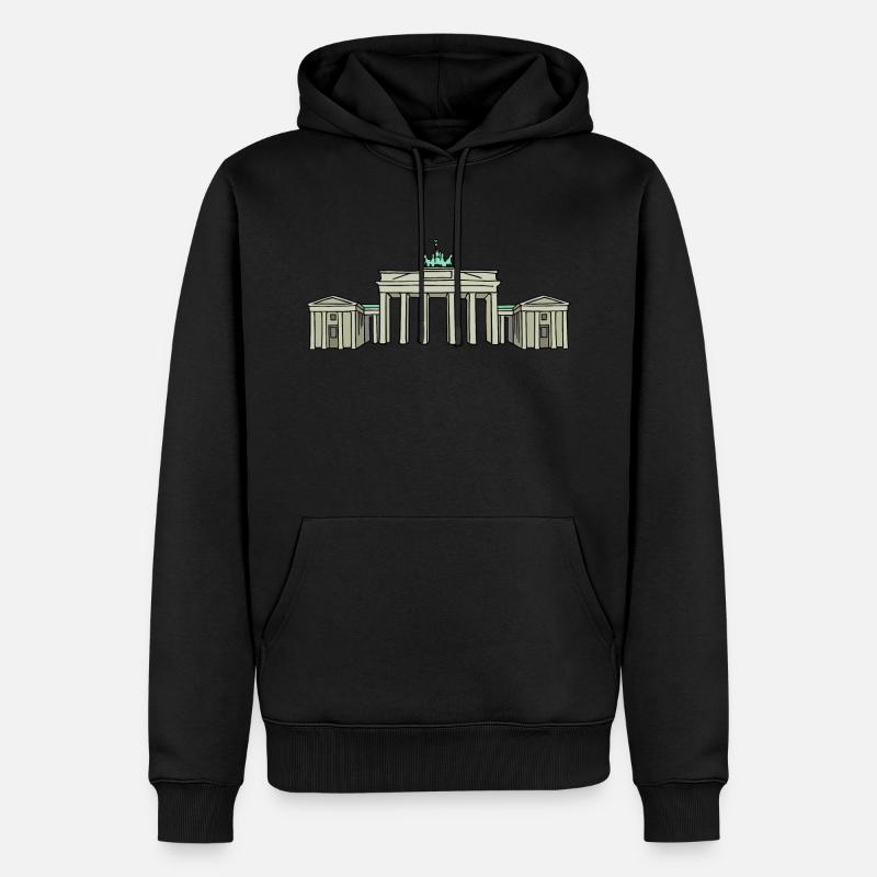 Brandenburger Tor BERLIN - Männer Premium Bio Hoodie - Schwarz
