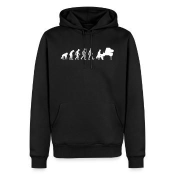 Pianist Evolution Piano Musiker - Männer Premium Bio Hoodie - Schwarz - Vorne - Nico (187cm)