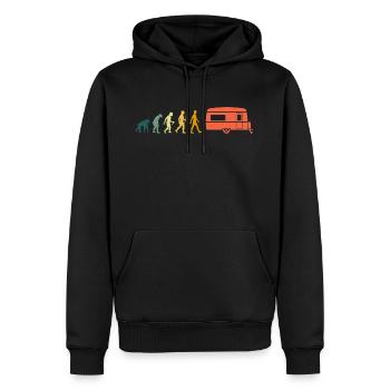 Wohnwagen Evolution Camper Camping Retro - Männer Premium Bio Hoodie - Schwarz - Vorne - Nico (187cm)