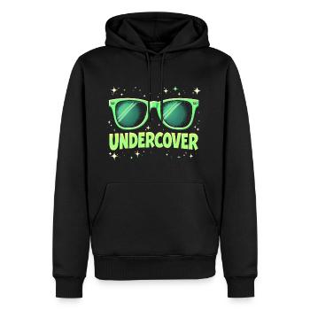 Lunettes de soleil et costume - Funny Motif - Sweat à capuche Premium bio Homme - noir - Devant - Nico (187cm)