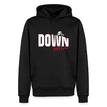 Biking - Männer Premium Bio Hoodie - Schwarz - Vorne - Nico (187cm)