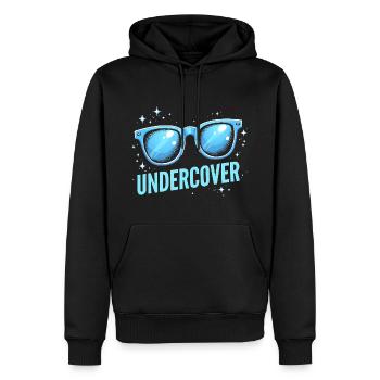 Déguisement Undercover - Sunglasses Fun - Sweat à capuche Premium bio Homme - noir - Devant - Nico (187cm)