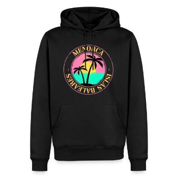 Menorca Sommer Sonne Strand Meer Palmen Party - Männer Premium Bio Hoodie - Schwarz - Vorne - Nico (187cm)